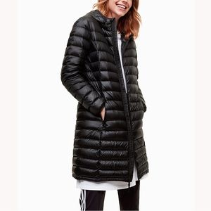 TNA ARITZIA BRAVURA JACKET Black Hooded Lightweight Puffer Coat Packable, Small